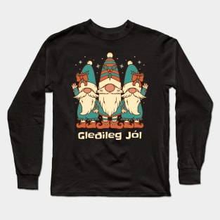 Merry Christmas in Icelandic Long Sleeve T-Shirt